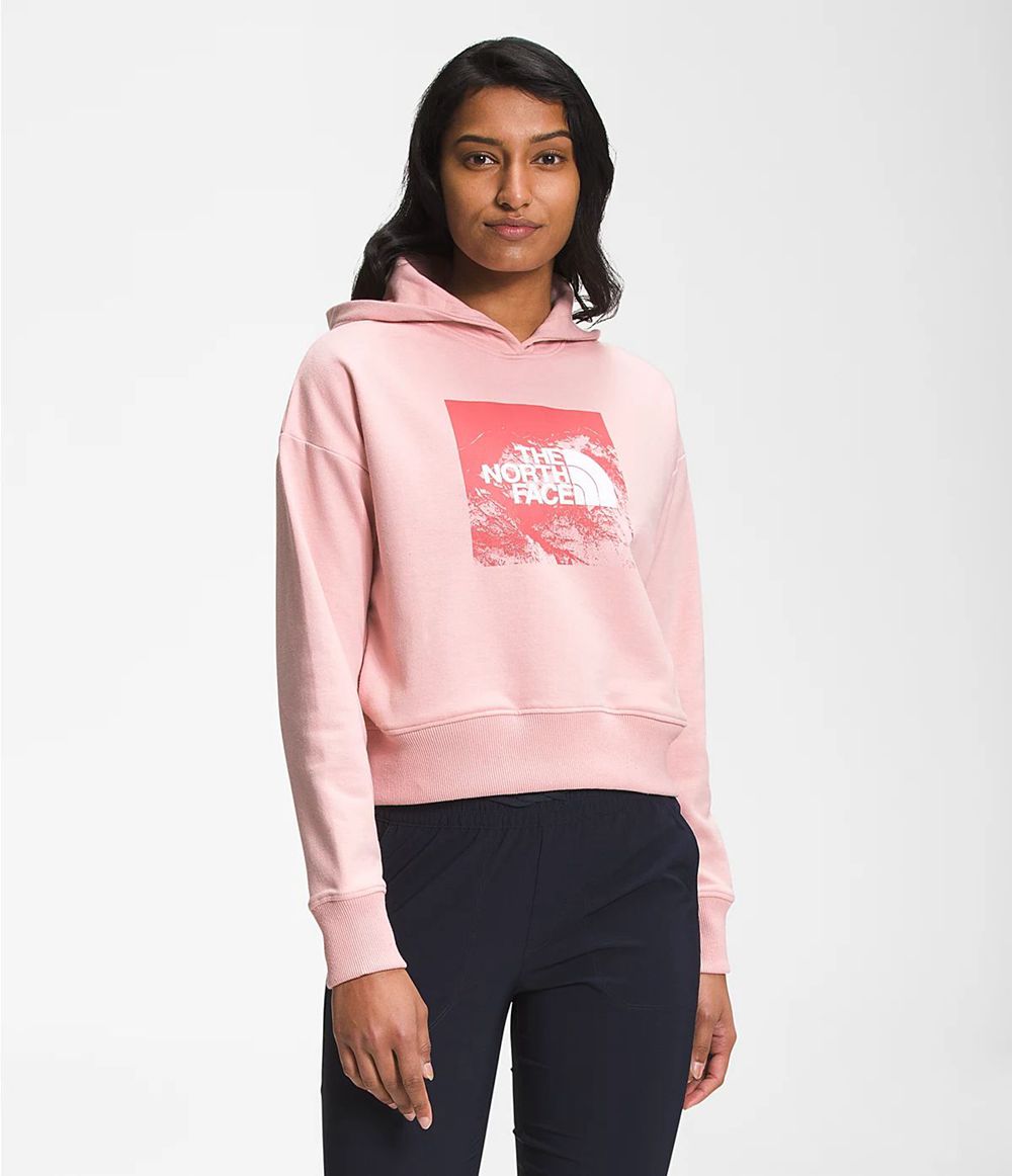 The North Face Logo Play Kapuzenpullover Damen - Rosa CH-312MVAM